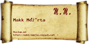 Makk Márta névjegykártya