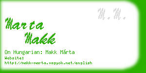marta makk business card